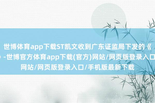 世博体育app下载ST凯文收到广东证监局下发的《行政处罚决定书》-世博官方体育app下载(官方)网站/网页版登录入口/手机版最新下载