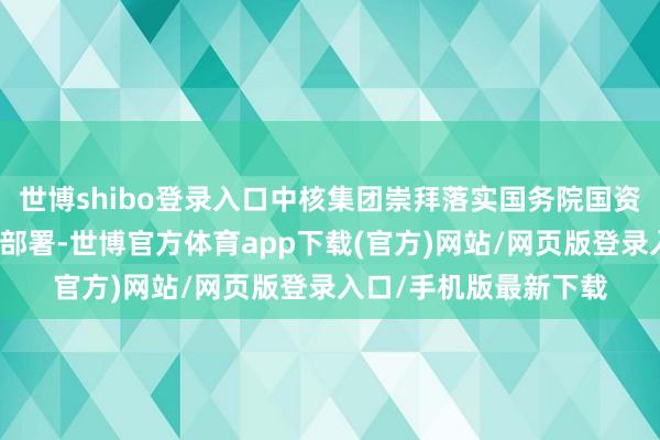 世博shibo登录入口中核集团崇拜落实国务院国资委对于往时产业计谋部署-世博官方体育app下载(官方)网站/网页版登录入口/手机版最新下载