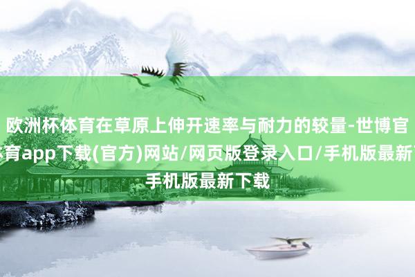 欧洲杯体育在草原上伸开速率与耐力的较量-世博官方体育app下载(官方)网站/网页版登录入口/手机版最新下载