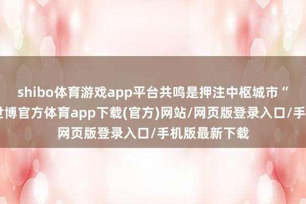 shibo体育游戏app平台共鸣是押注中枢城市“安全财富”-世博官方体育app下载(官方)网站/网页版登录入口/手机版最新下载