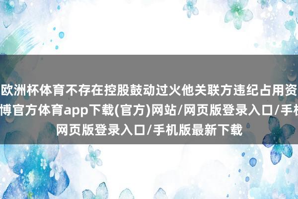 欧洲杯体育不存在控股鼓动过火他关联方违纪占用资金的情况-世博官方体育app下载(官方)网站/网页版登录入口/手机版最新下载