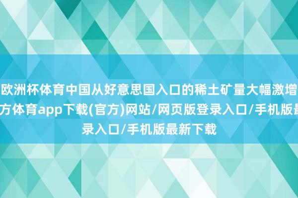 欧洲杯体育中国从好意思国入口的稀土矿量大幅激增-世博官方体育app下载(官方)网站/网页版登录入口/手机版最新下载